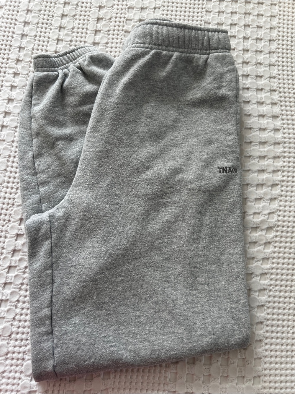 Aritzia TNA Light Grey Sweatfleece Joggers